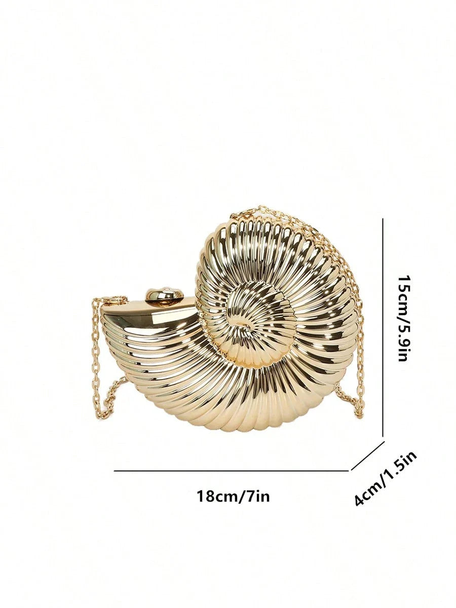 Glittery Wave Pattern Chain Bag