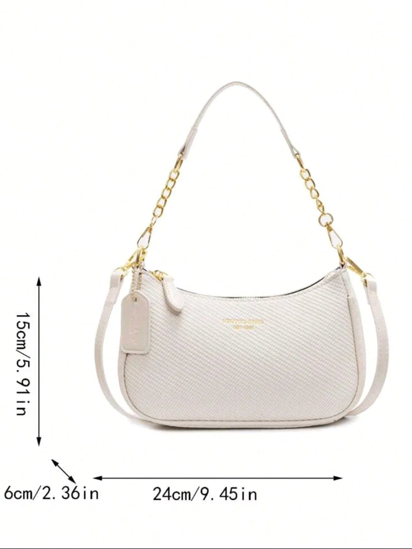 PU M Letter Shoulder Bag