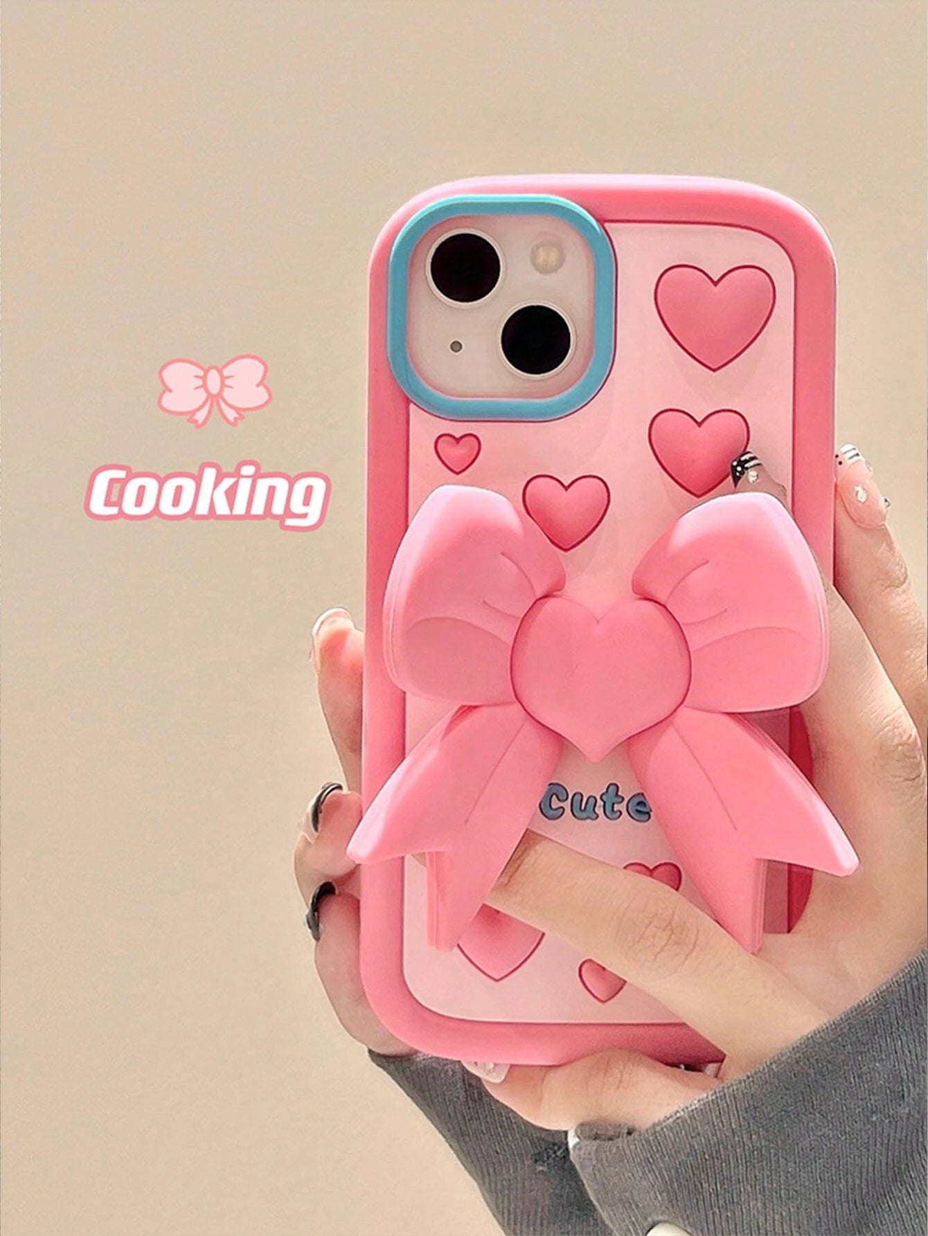 Cute Pink Heart iPhone Case