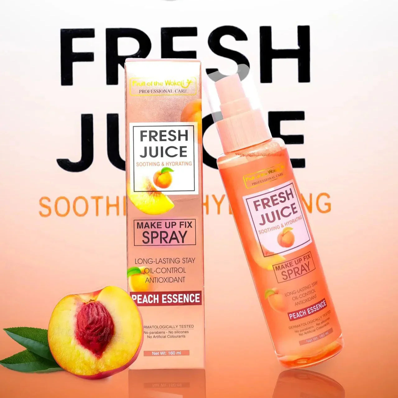 Fruit of Wokali Makeup Fix Spray Peach Essence – 160 ml