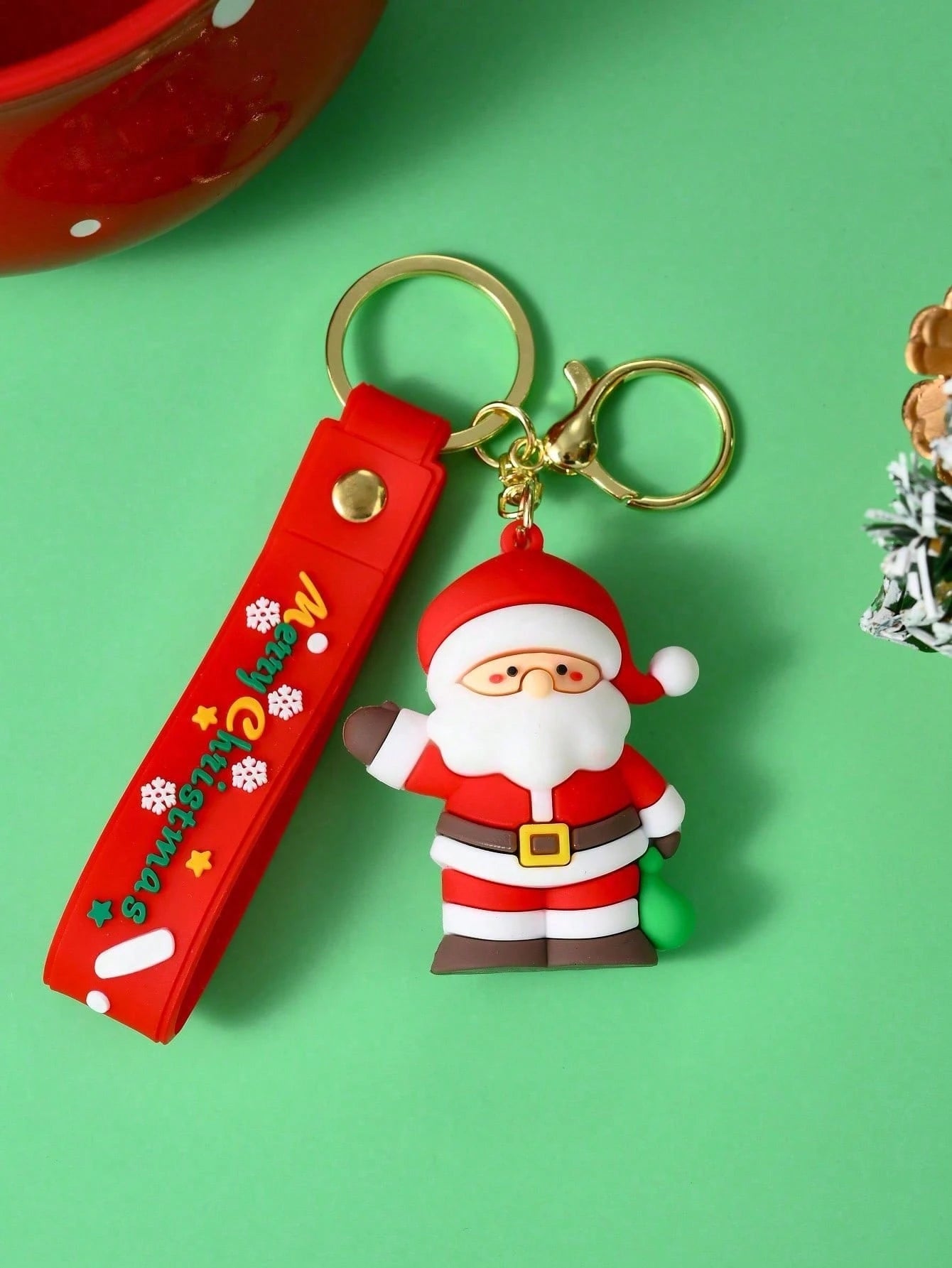 1-5pcs Christmas Holiday Keychains