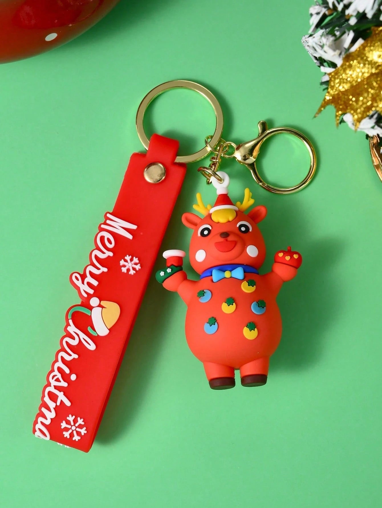 1-5pcs Christmas Holiday Keychains