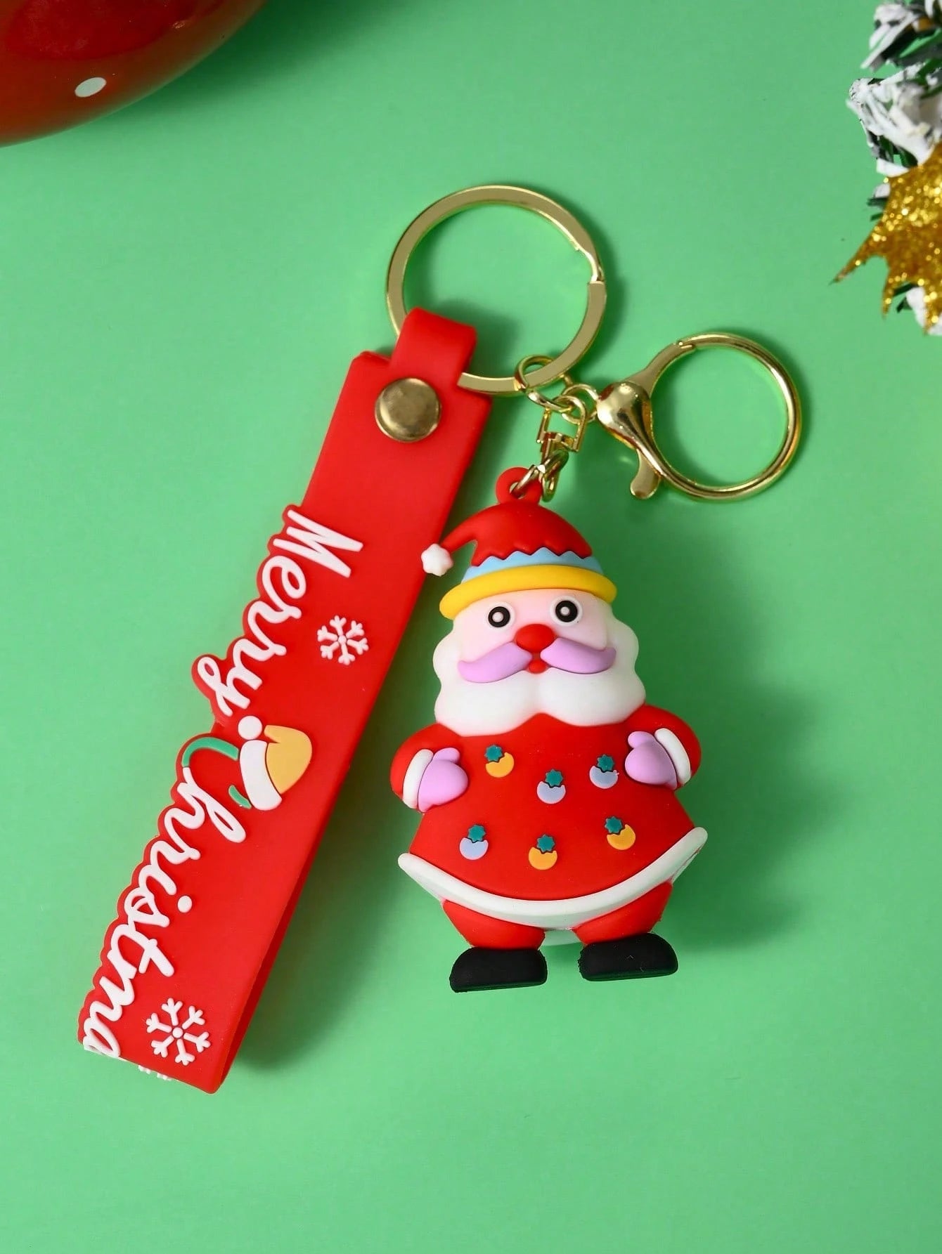 1-5pcs Christmas Holiday Keychains