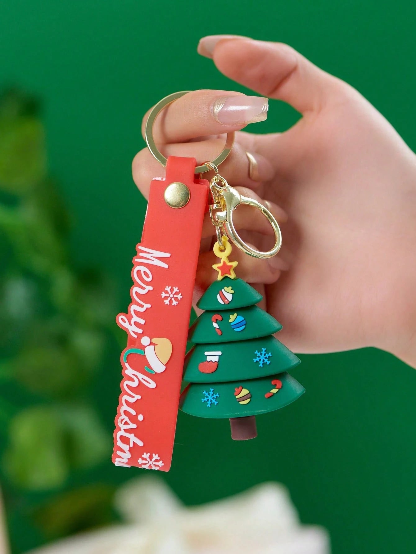 1-5pcs Christmas Holiday Keychains