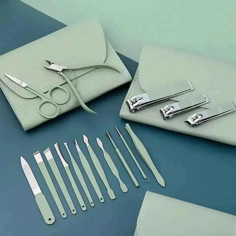 16-piece manicure pedicure set with case