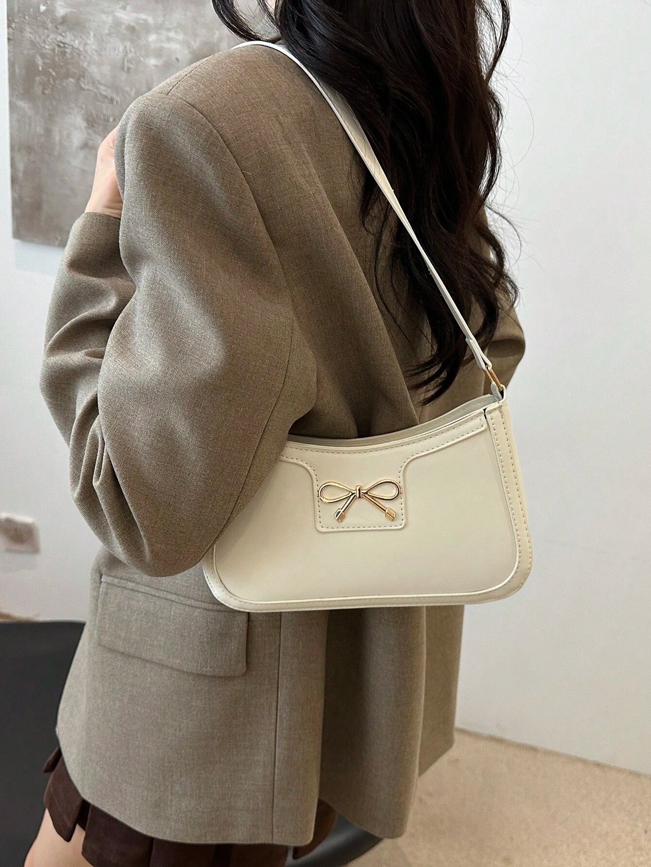 Elegant Crescent Shoulder Bag Women
