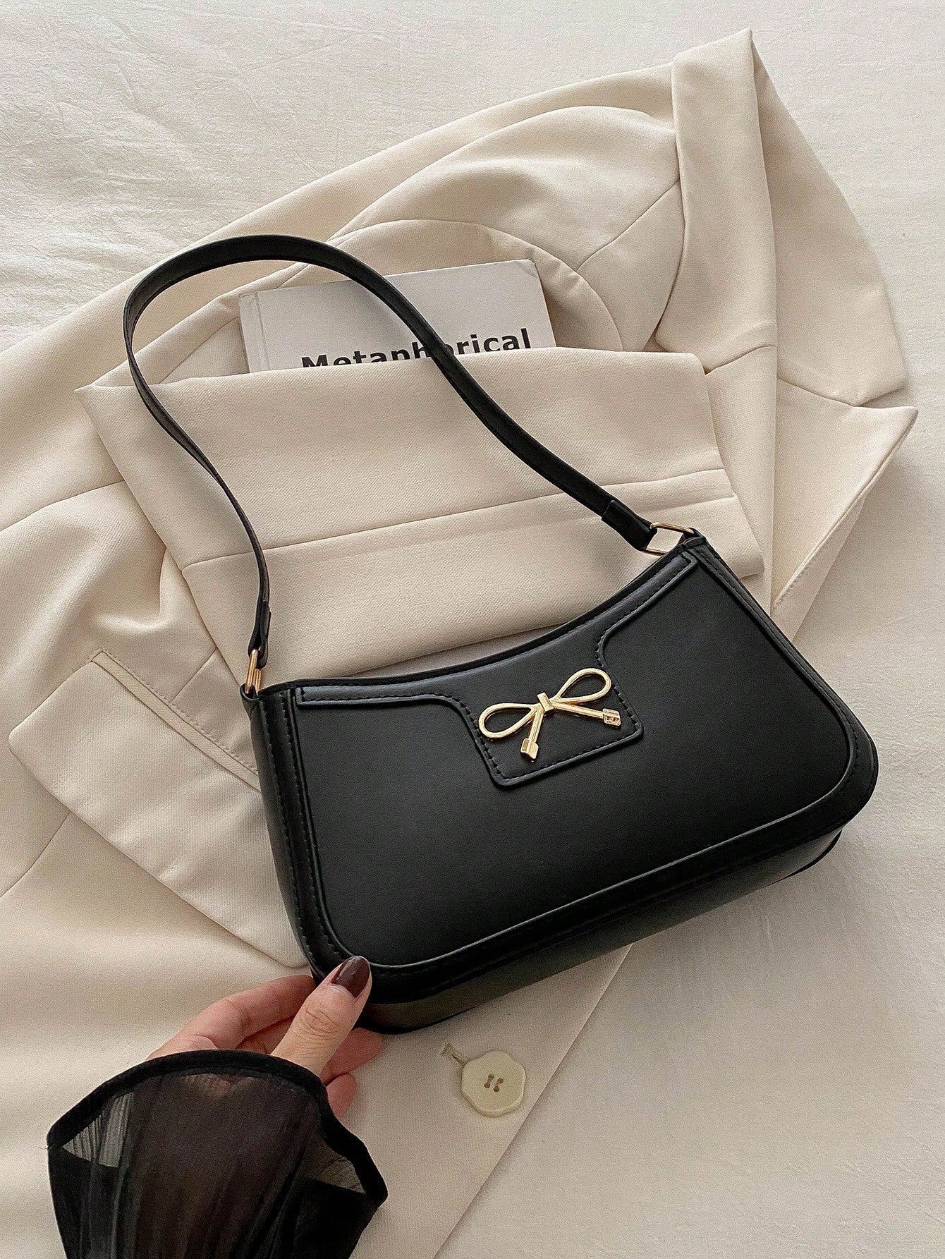 Elegant Crescent Shoulder Bag Women
