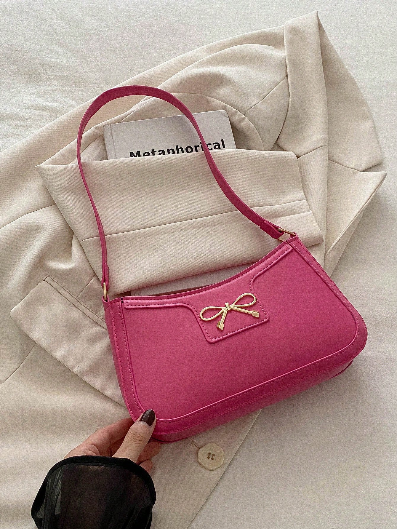 Elegant Crescent Shoulder Bag Women