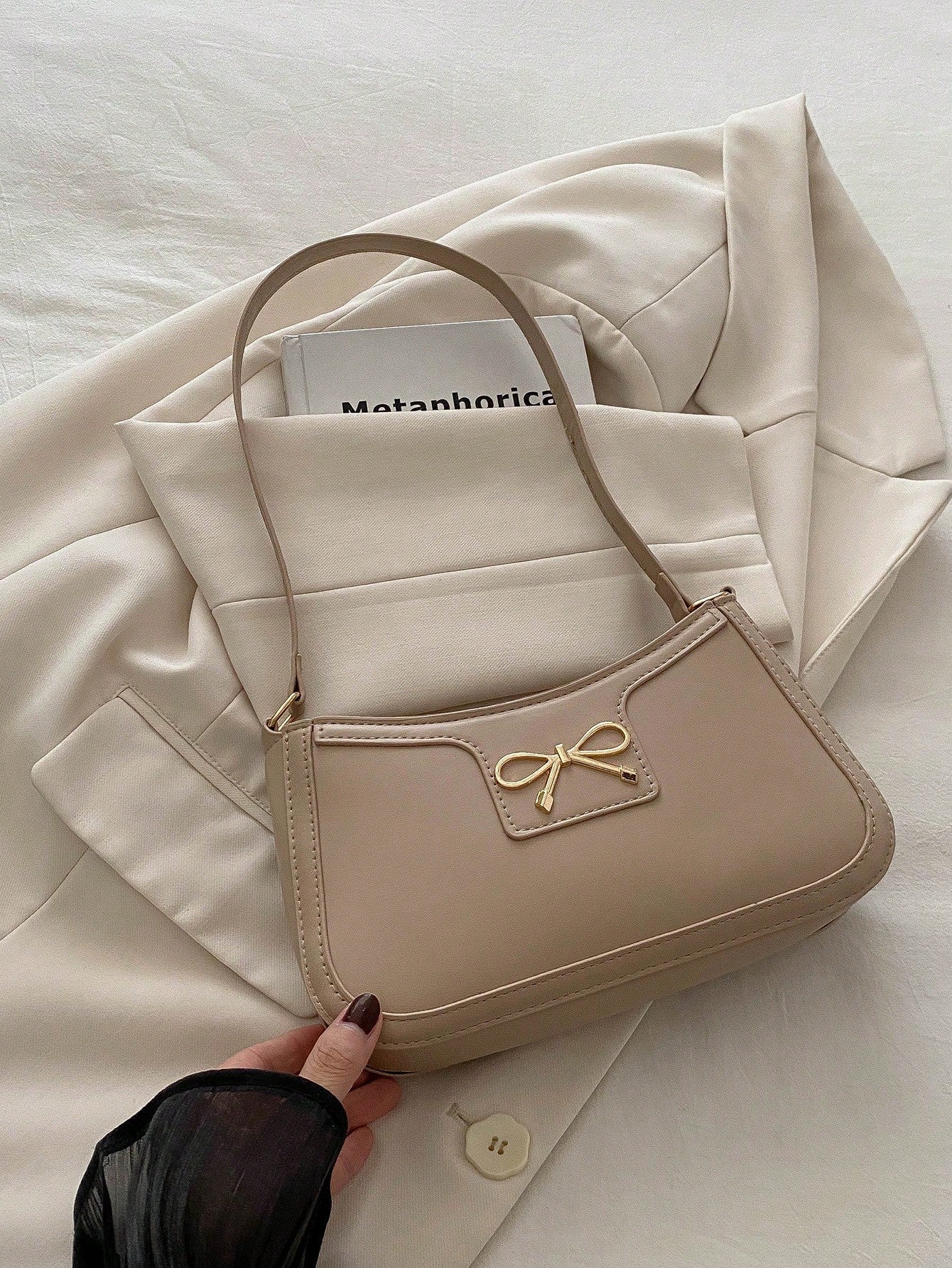 Elegant Crescent Shoulder Bag Women