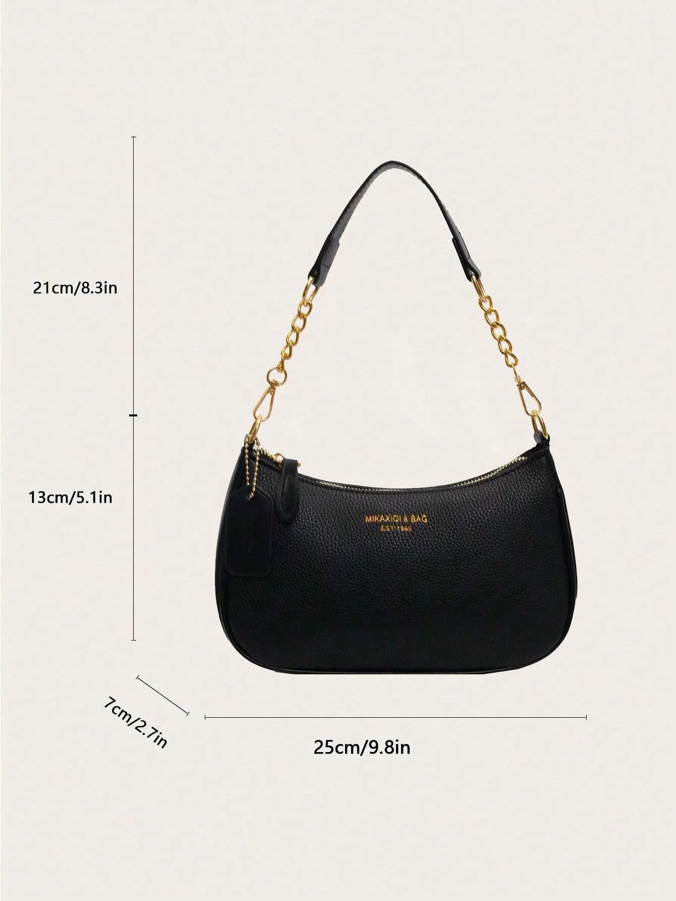 Solid PU Leather Crossbody Bag