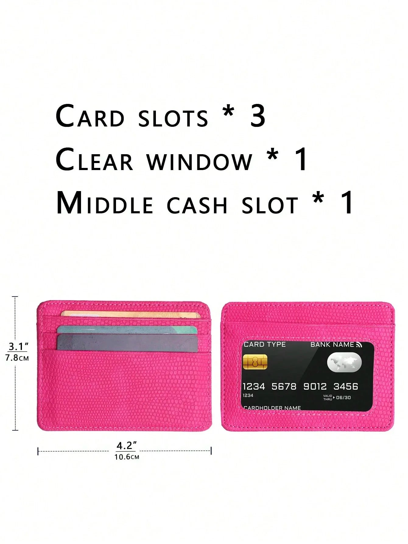 Slim Transparent Card Holder Wallet