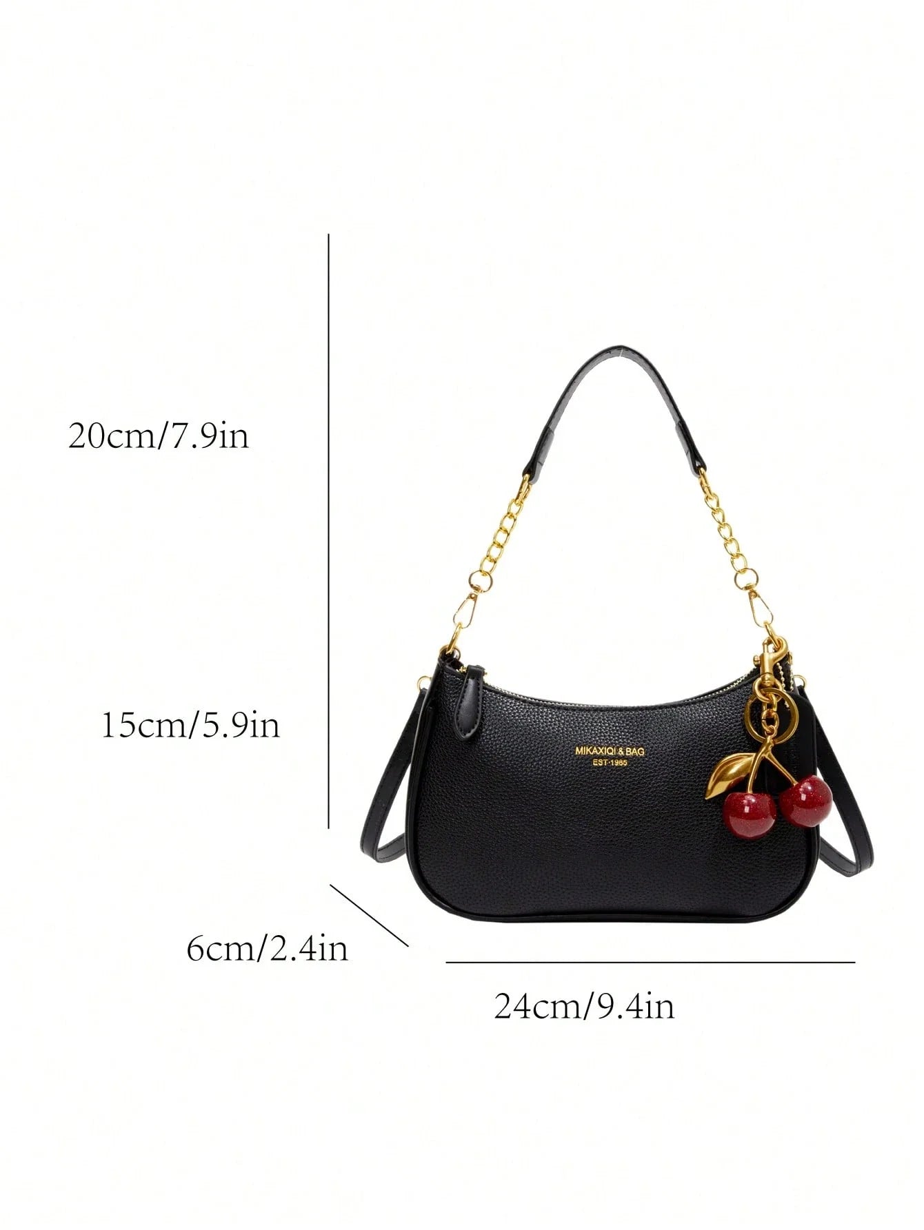 Classic Letter Graphic Shoulder Bag