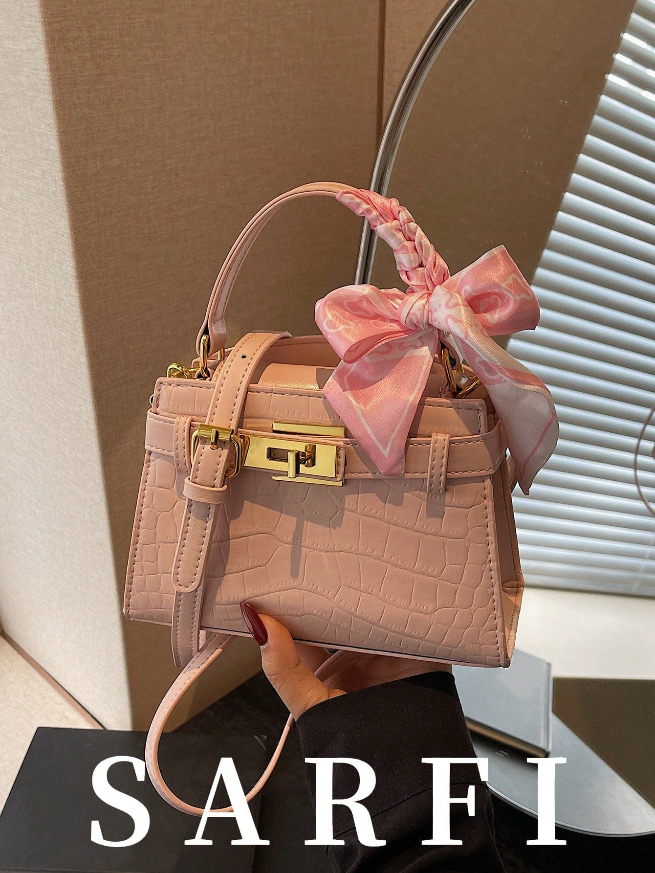 Litchi Grain Women Handbag