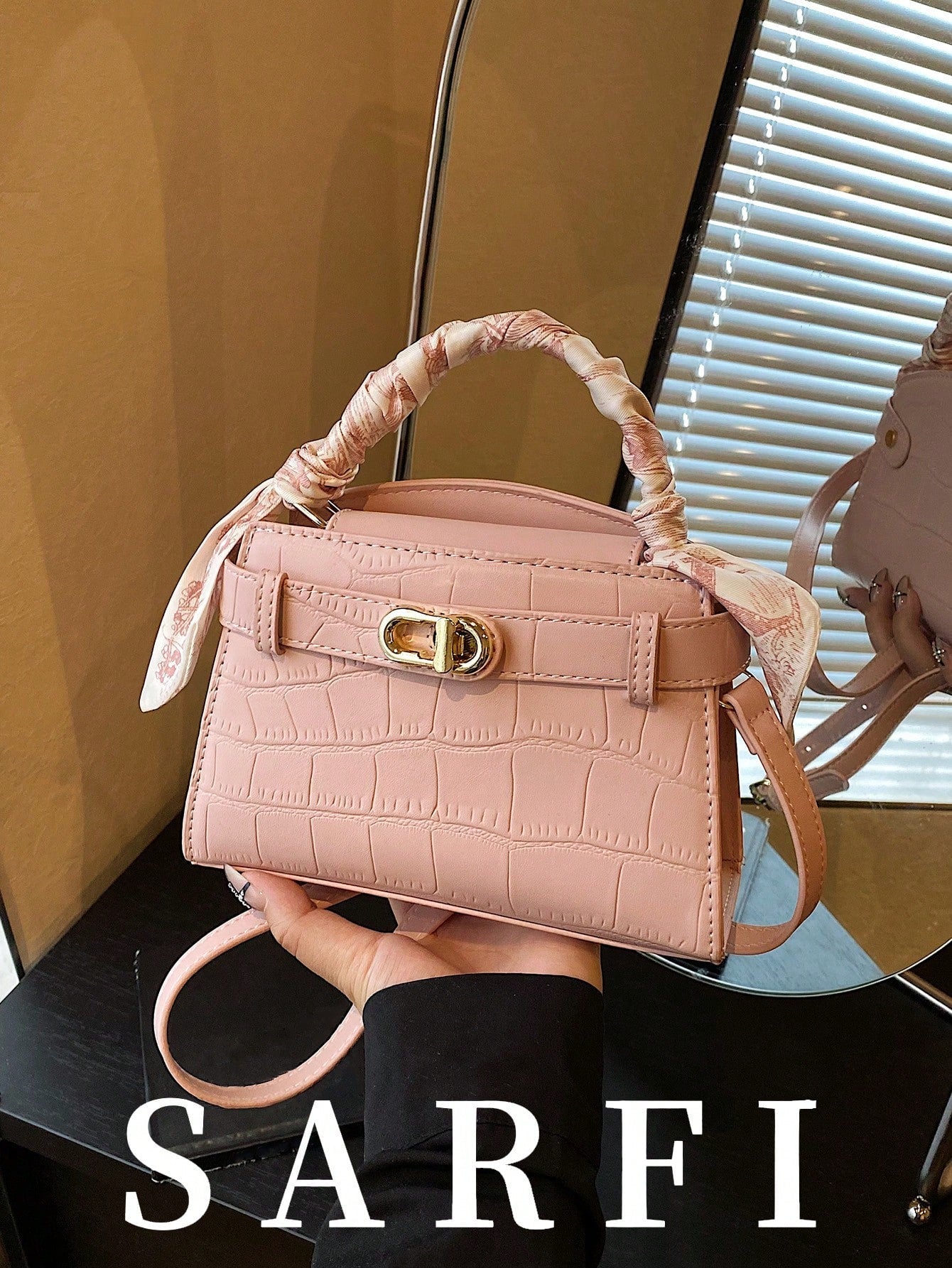 Litchi Grain Women Handbag