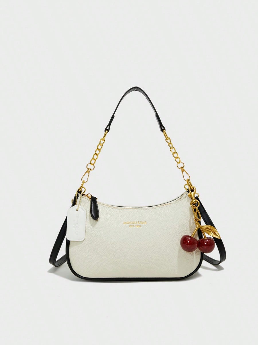 Classic Letter Graphic Shoulder Bag