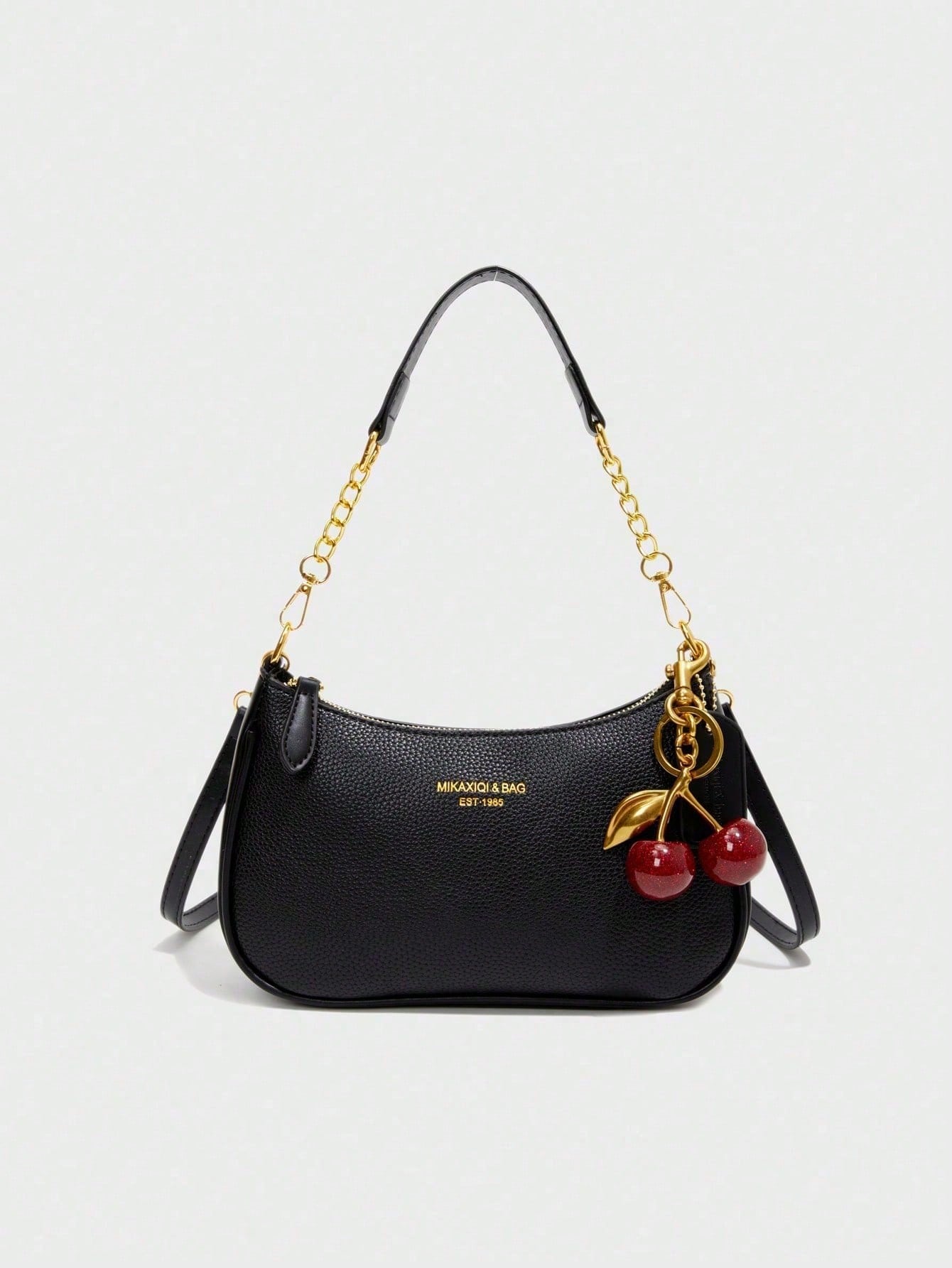 PU M Letter Shoulder Bag