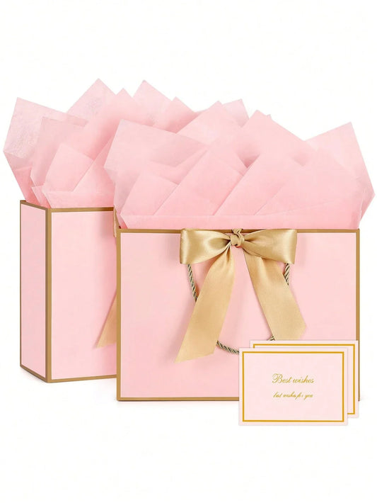 Pink Medium Gift Bags Set