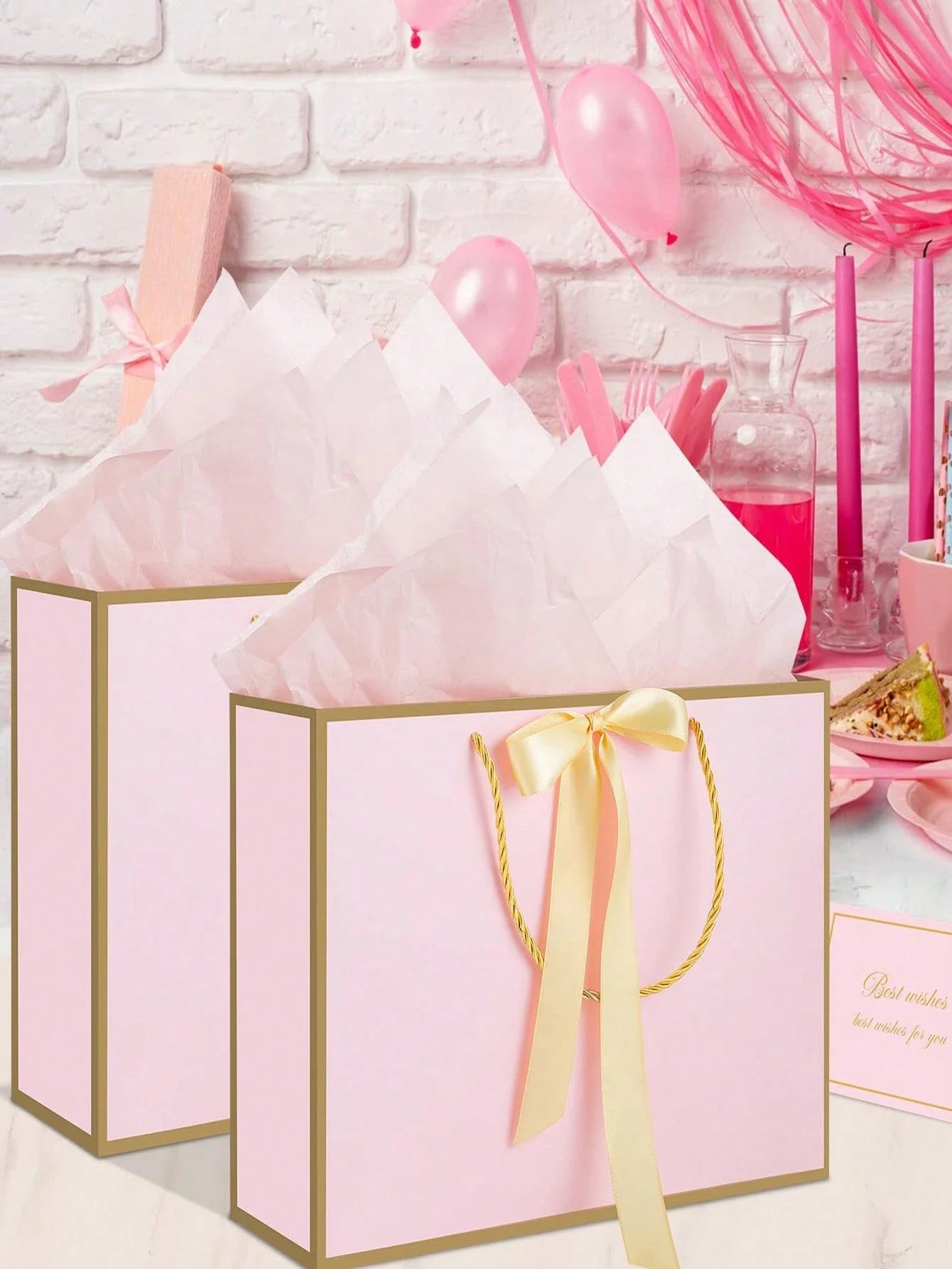 Pink Gift Bags With Handles