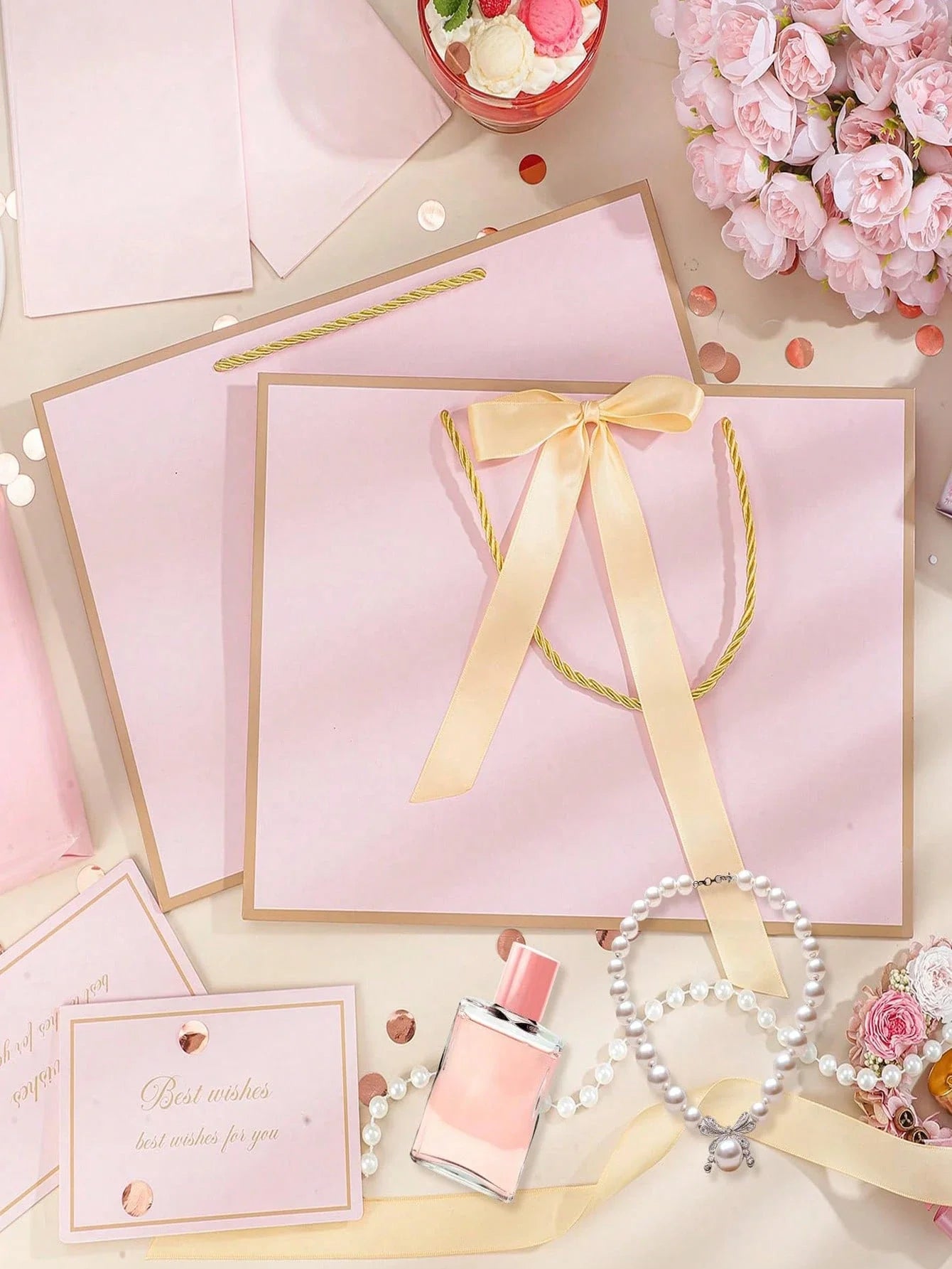Pink Medium Gift Bags Set