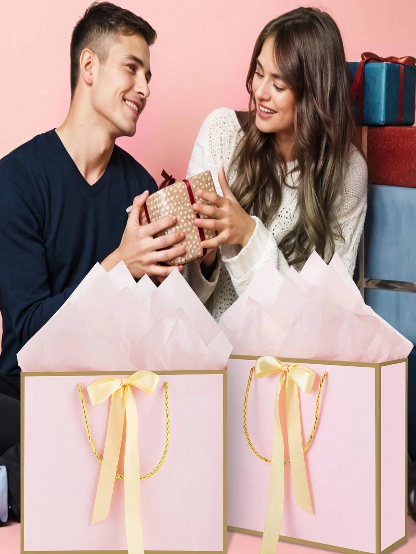 Pink Medium Gift Bags Set