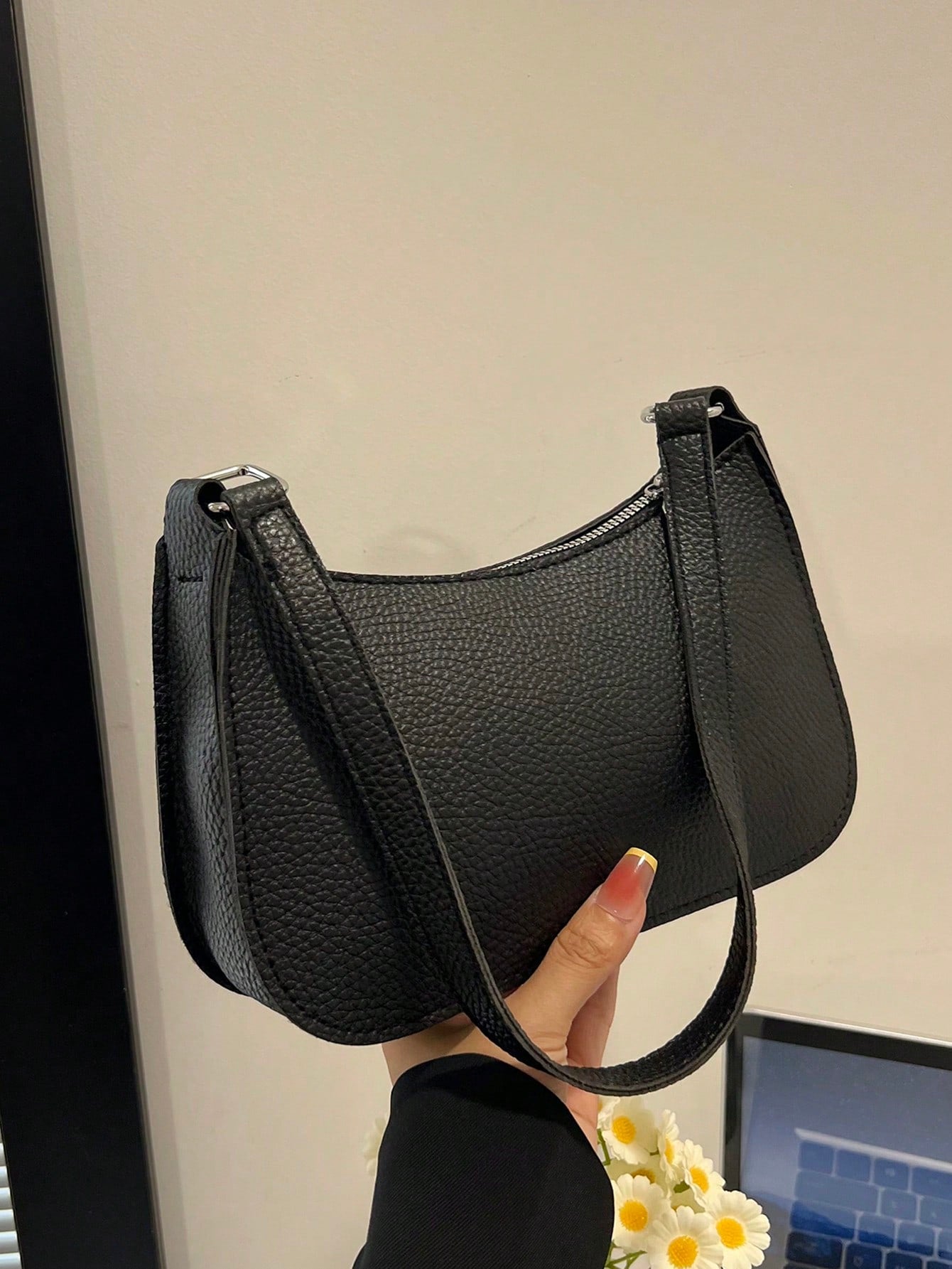 PU Cherry Pendant Shoulder Bag