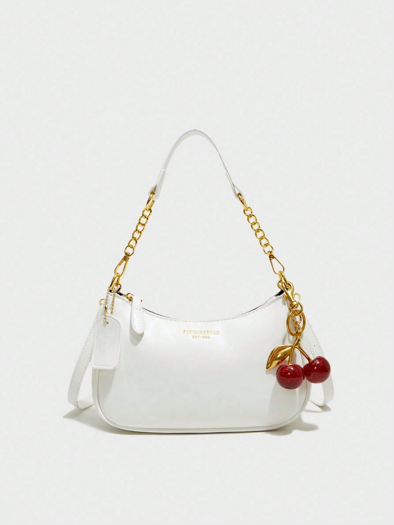 PU M Letter Shoulder Bag