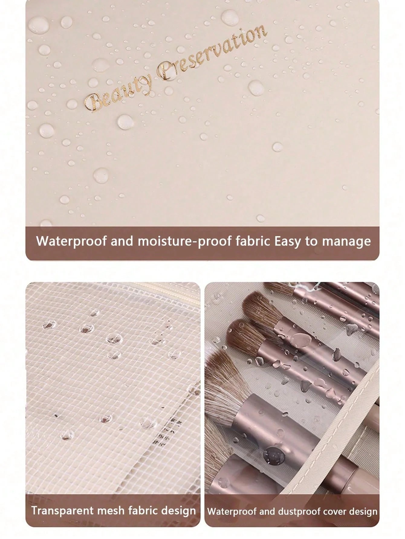 Large Waterproof Travel Makeup Bag