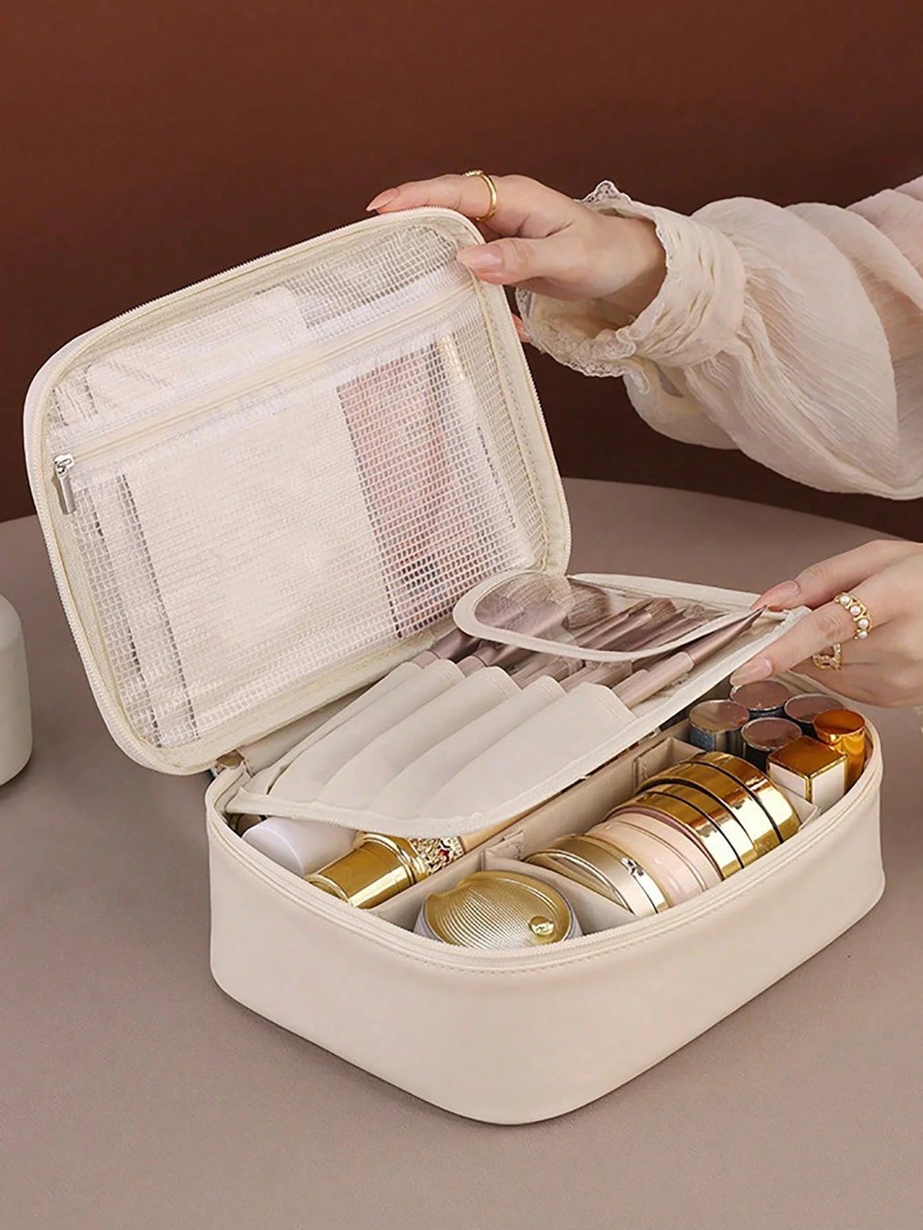 Large Waterproof Travel Makeup Bag