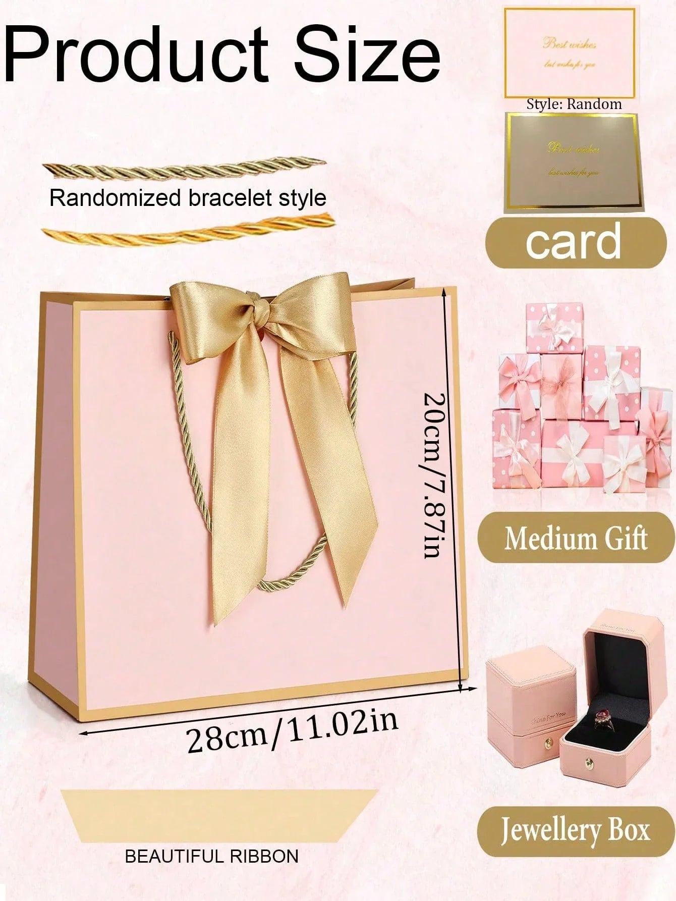 Pink Medium Gift Bags Set