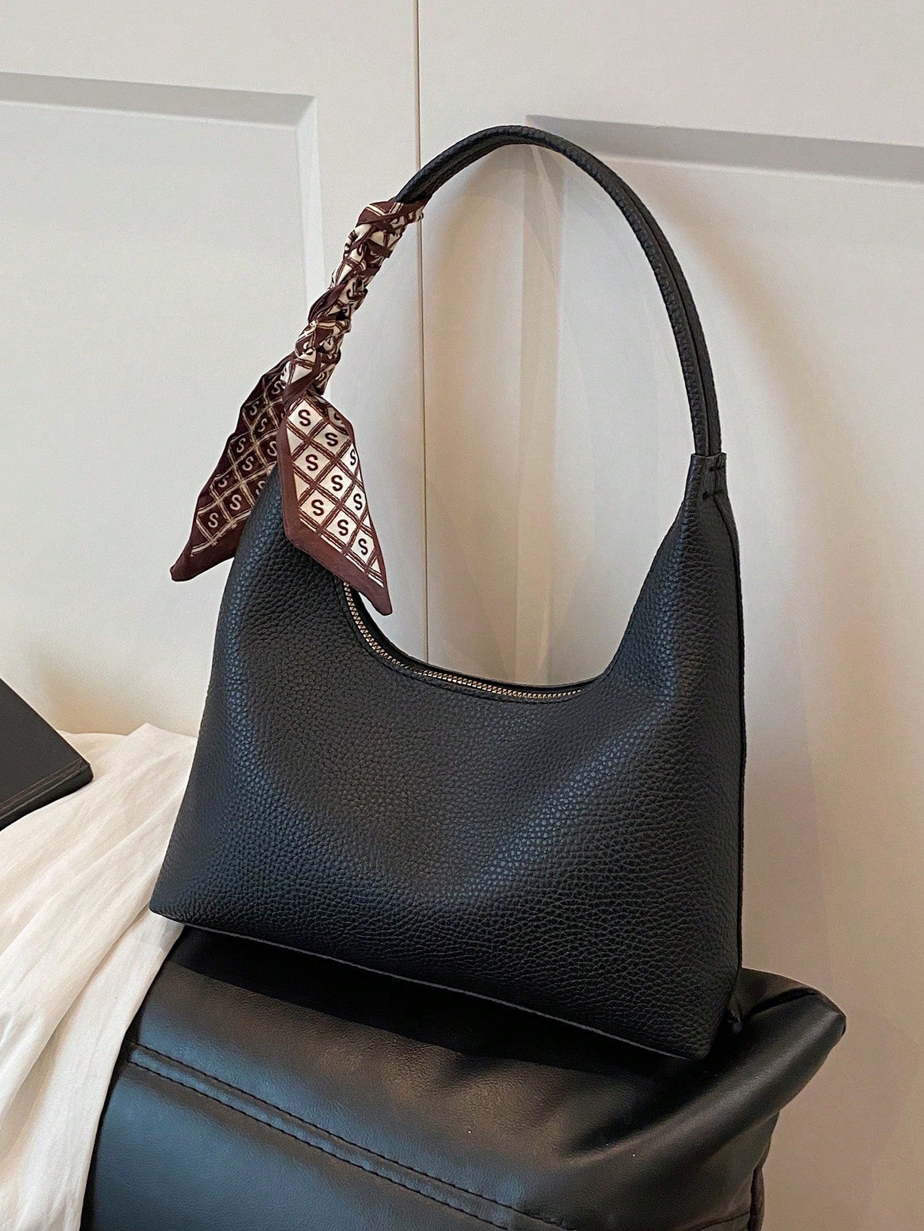 PU Cherry Pendant Shoulder Bag