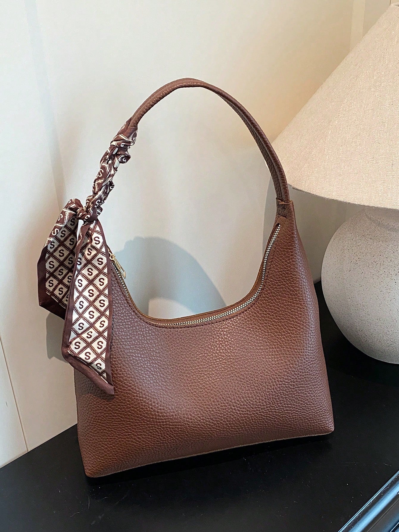 PU Cherry Pendant Shoulder Bag