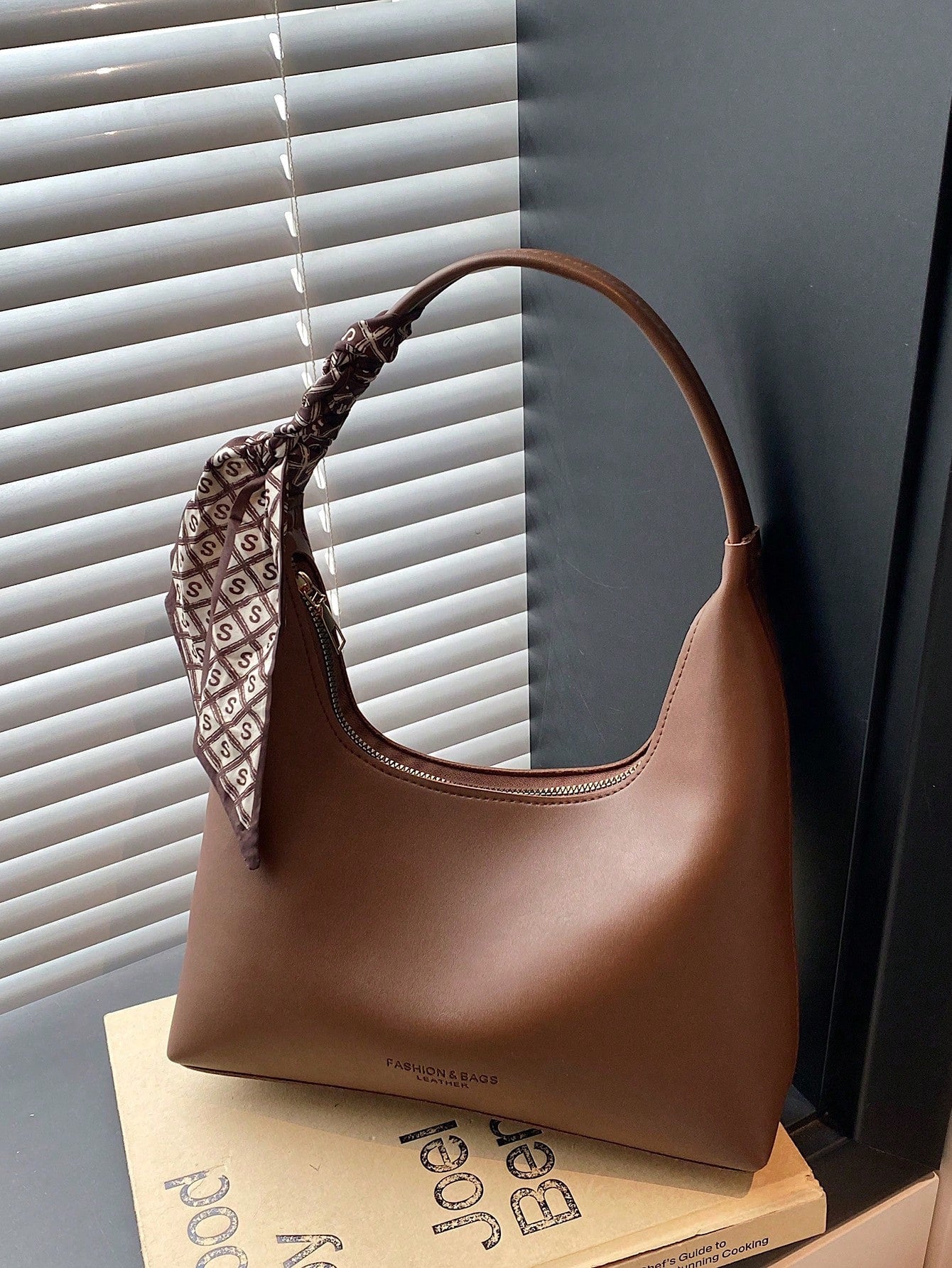 PU Cherry Pendant Shoulder Bag