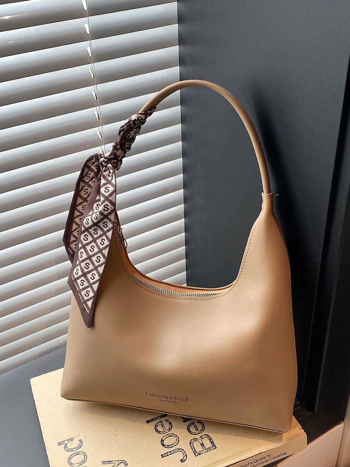 PU Cherry Pendant Shoulder Bag