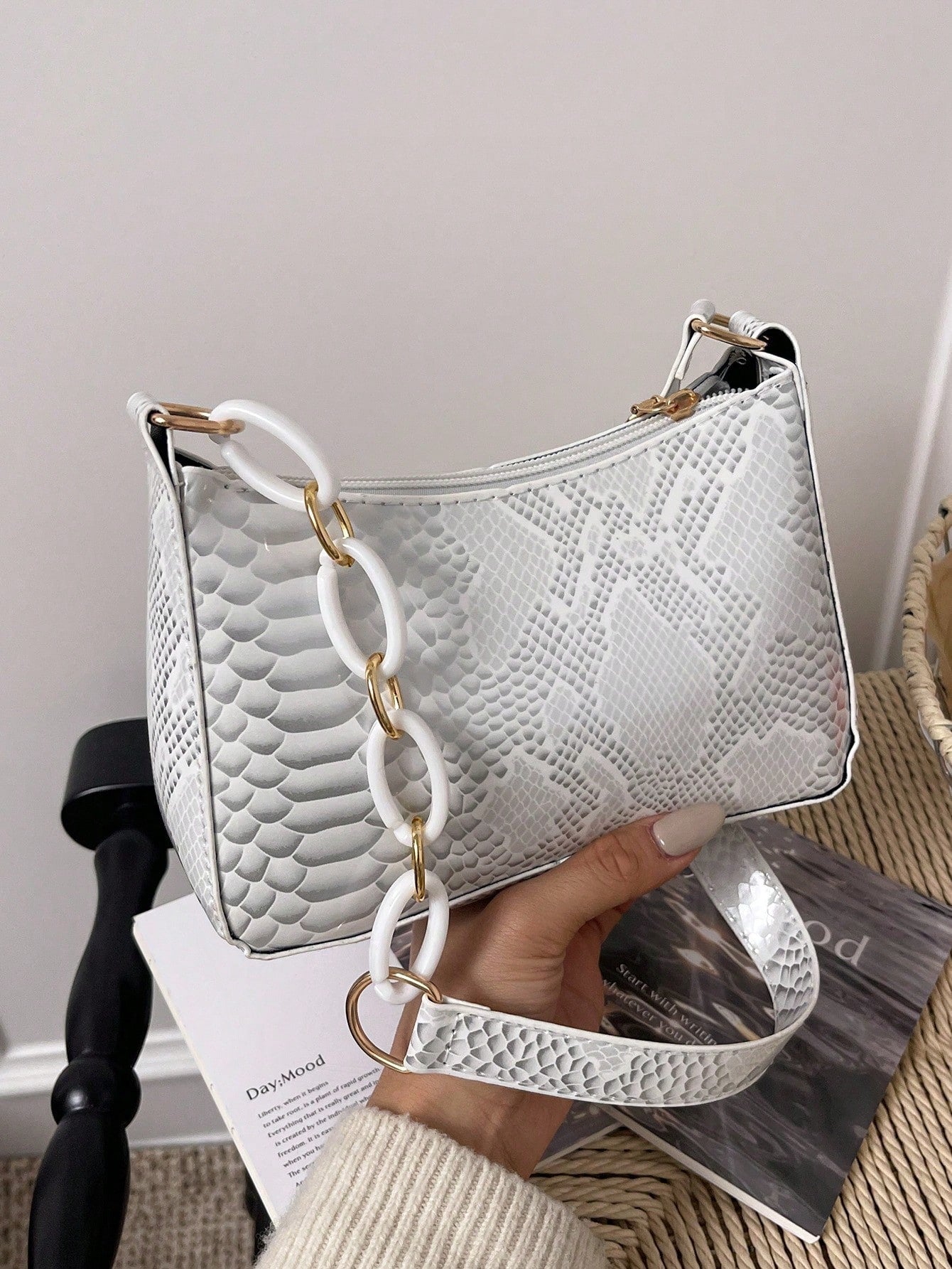 PU Cherry Pendant Shoulder Bag