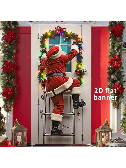 Merry Christmas Santa Door Banner