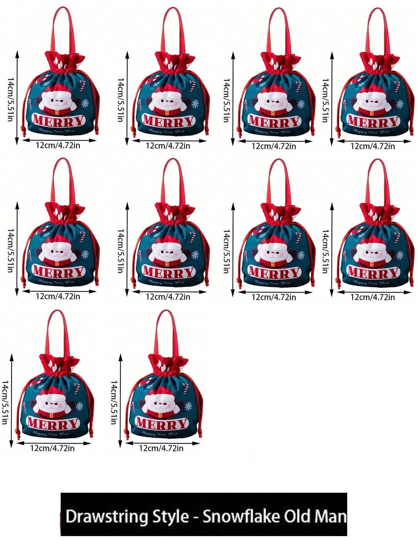 Christmas Santa Snowman Gift Bags