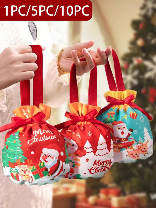 Christmas Santa Snowman Gift Bags