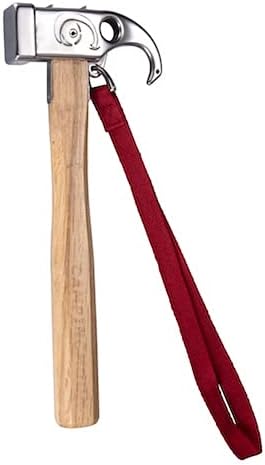 CAMPINGMOON Camping Hammer Peg Tent Stake Hammer Stainless Steel Head Wood Hand with Tent Tarp Stake Remover C6
