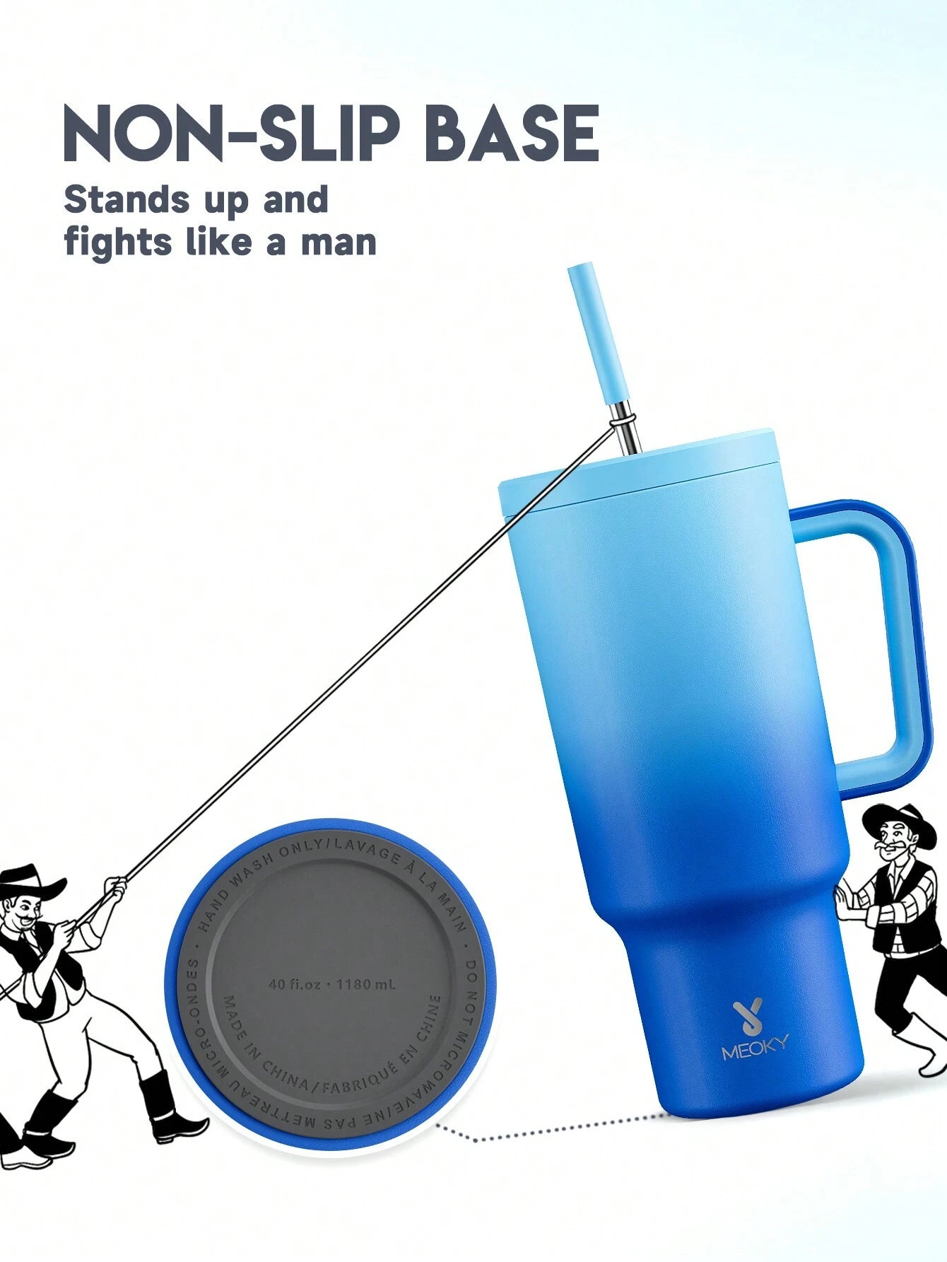 Meoky 40oz Blue Gradient Tumbler