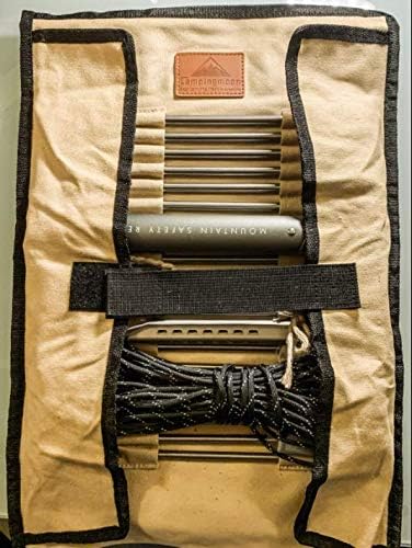 CAMPINGMOON Cotton Canvas Tent Stake Case Storage Bag Max 11.81’’/30cm in Length Beige Color B126