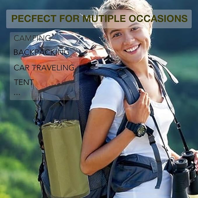 Camping Sleeping Pad, Ultralight Inflatable Sleeping Mat with Pillow, Built-in Foot Pump, Compact Camping Air Mattress for Camping Backpacking Hiking Tent Traveling