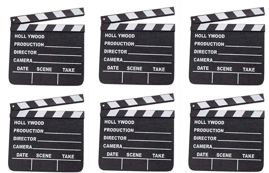 Rhode Island Novelty 7 Inch x 8 Inch Hollywood Movie Clapboard, Six Per Order