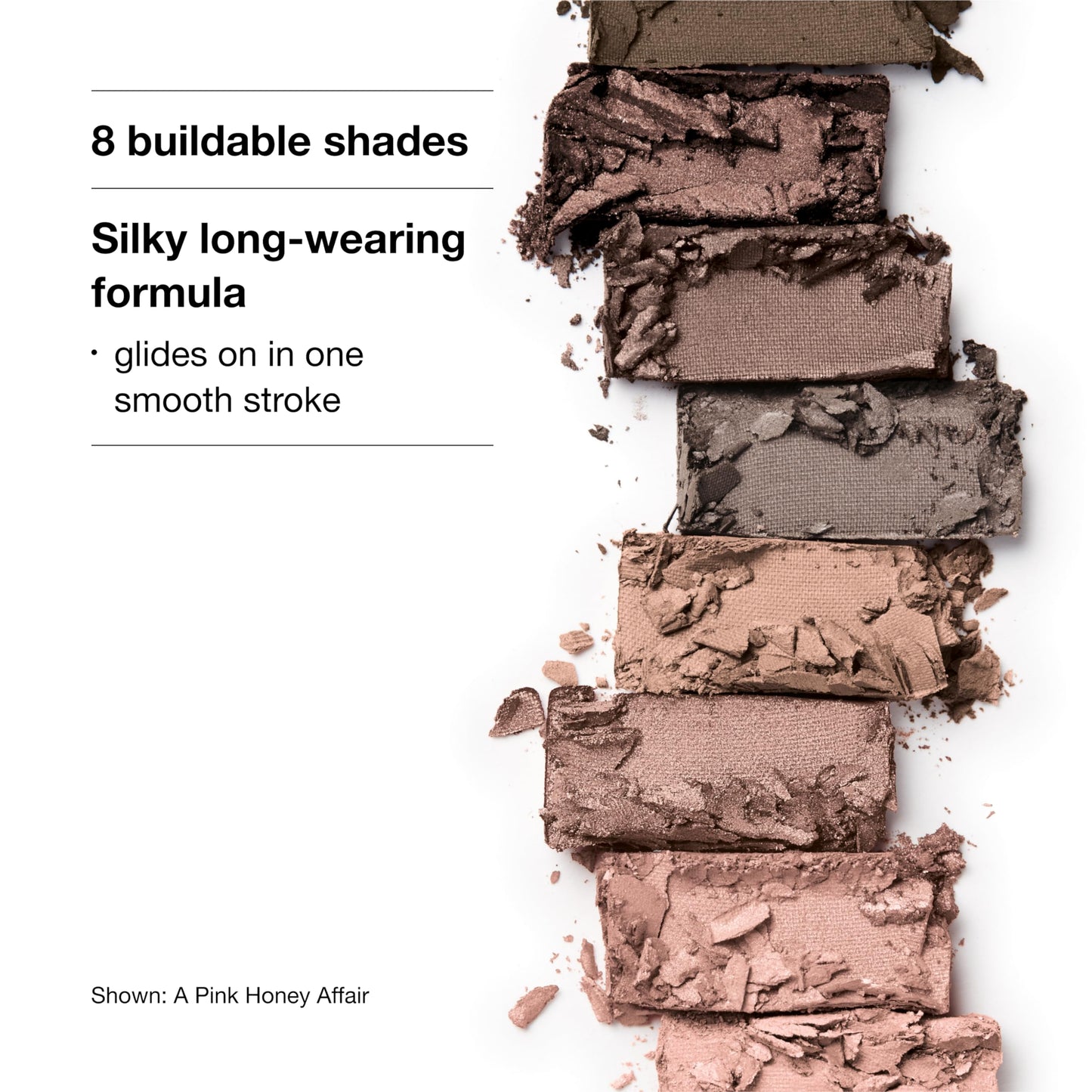 Clinique All About Shadow Eye Shadow Palette, 8 Silky + Buildable Shades | Safe For Sensitive Eyes, A Pink Honey Affair, 0.41 Ounce