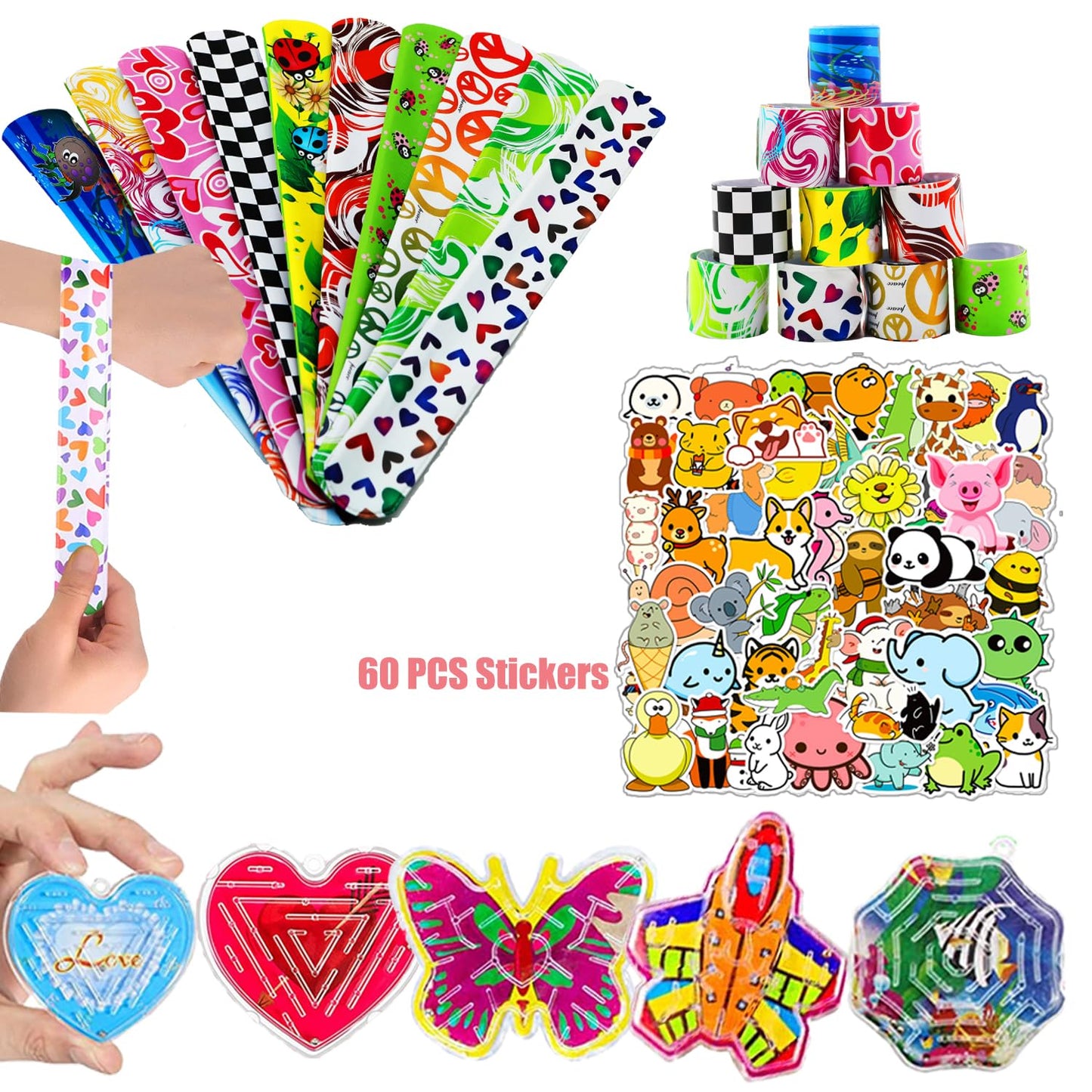 128 Pcs Party Favors for Kids 4-8-12, Fidget Toys, Pinata Stuffers, Treasure Chest Box Toys for Classroom, Goodie Bag Stuffers, Carnival Prize Box Toy for Boys Girls, Easter Egg Filler Gifts Bulk Toys