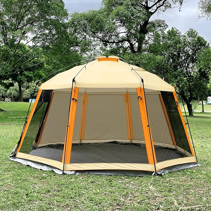 CAMPROS CP Tent Footprint, 13 x 13 Ft Waterproof Camping Tarp, Heavy Duty Tent Floor Accessories, Ultralight Ground Sheet Mat for Camping, Hiking, Backpacking, Hammock