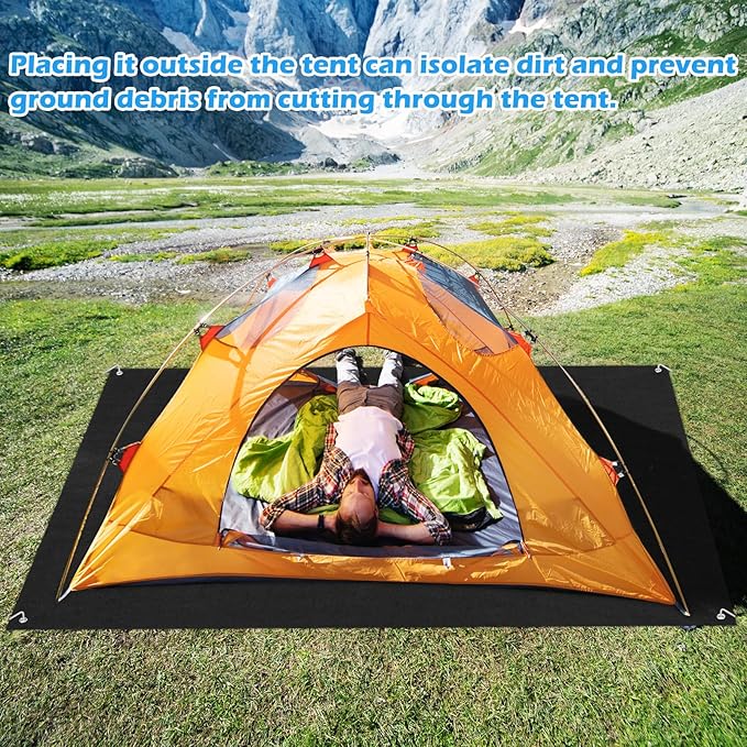 Camping Tent Carpet Mat, 6.2 X 5 Ft Outdoor Camping Rugs Tent Floor Blanket Backside Waterproof Camping Tent Mat Felt Soft Inside Tent Flooring for Camping Hiking Lawn Picnic Tent Accessories