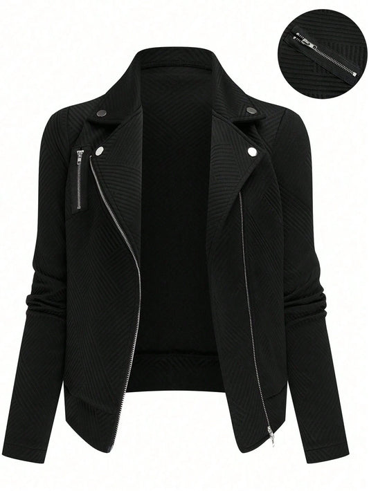 GlowEve Women's Textured Moto Jacket