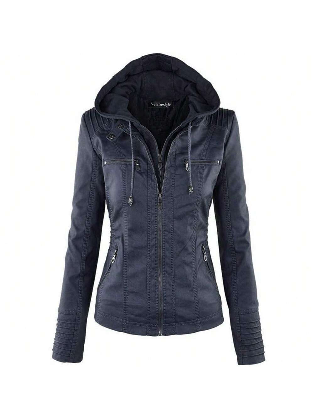 Women's Newbestyle Faux Leather Moto Jacket
