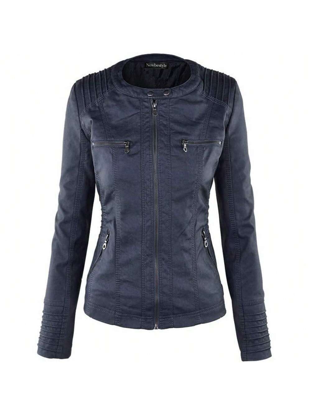 Women's Newbestyle Faux Leather Moto Jacket