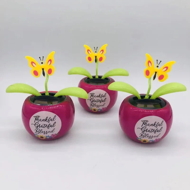 Solar Swing Flower Car Ornament